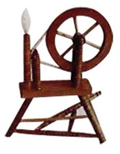 Wooden Spinning Wheel, Dolls