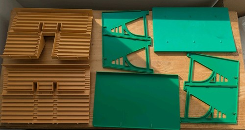 Tan and green subbuteo - , stadium