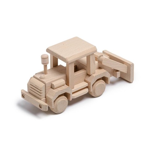 Handcrafted wooden bulldozer - wooden,