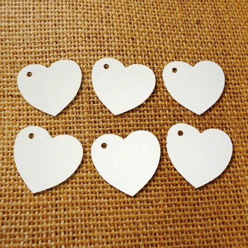 100 heart tags white - in,