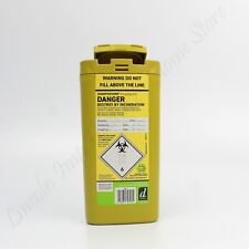 Yellow Sharps Insulin Syringe, Needle, Blade & Clinical Waste Bin. 0.25L