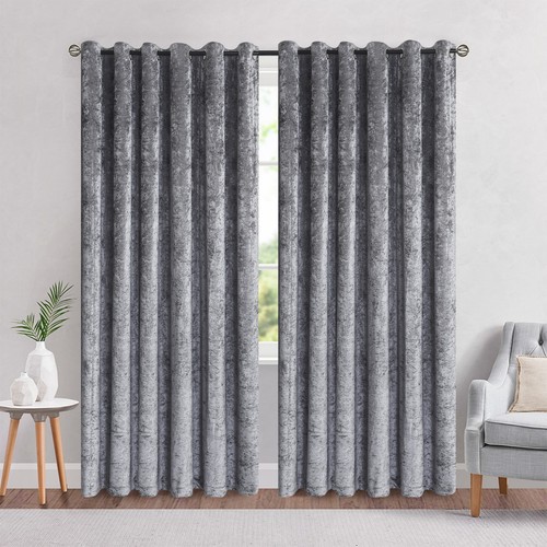 Luxury crushed velvet curtains - crushed,