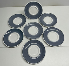 Susie Cooper Glen Mist Handled Soup Saucers Set of 7 Vintage 