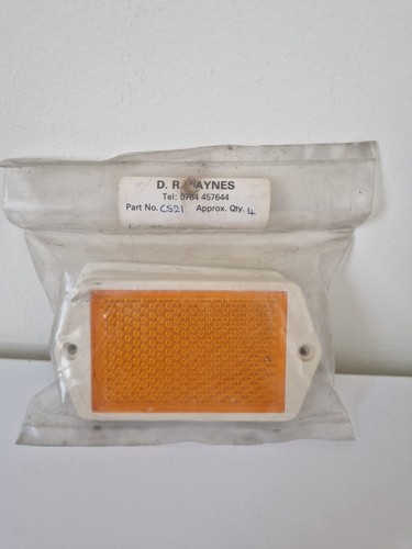 Vintage reflectors amber x - vintage, 4"