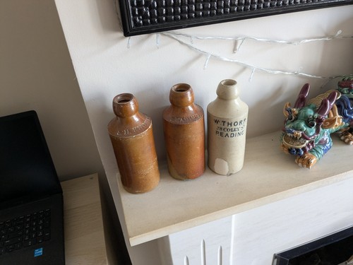 Old stoneware bottles w - stoneware,