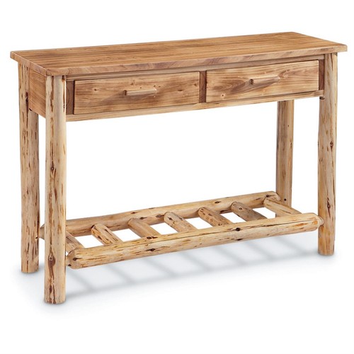 Castlecreek log sofa - castlecreek, table