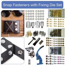 Snaps Rivets Studs Eyelets Dies Green Machine Tool Set for Leather Bag Making
