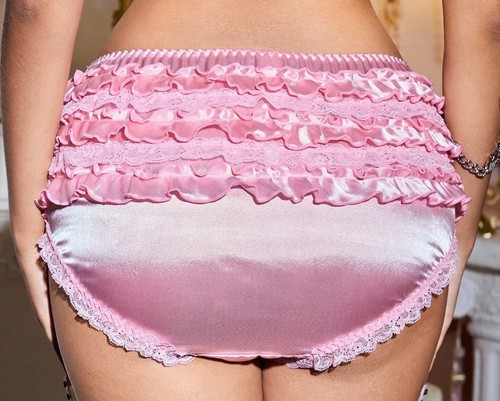 Baby pink sissy frilly shiny - baby,