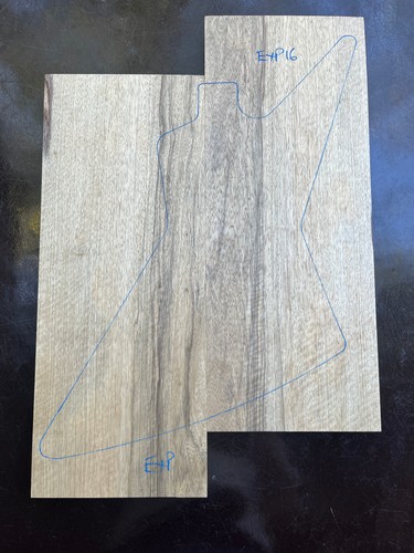Black limba korina - black, 2-piece