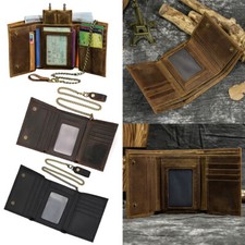 NEW Men Leather Tri-fold