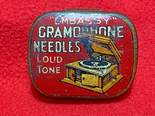 Embassy gramophone needle tin - embassy,