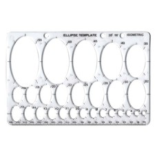 Major Brushes Ellipse Isometric Template Stencil