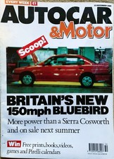 AUTOCAR MAGAZINE 13-DEC-89 - Peugeot 405 Mi16 x4, Volvo 740, Saab CDi, Mazda 323
