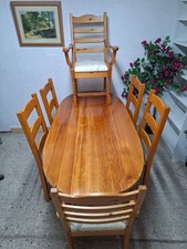 6 Seater Pine Oval Dining