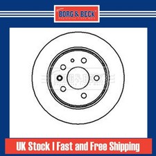 2x Brake Discs Solid For Mercedes 8 W115 230.4 Borg & Beck Rear 1084230212