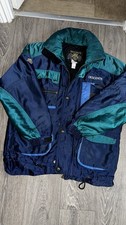 Descente Men's Ski Jacket L Purple and Green Waterproof Vintage Unisex