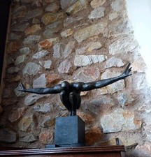 Bronze Swimmer Sculpture Male