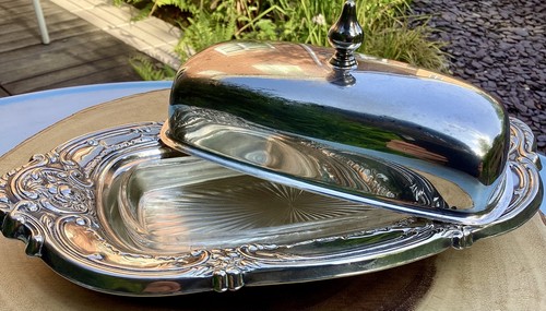 Vintage ornate silver plated