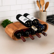 Free Standing Wood Wine Rack