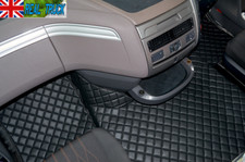 DAF XF 106  2018-2022 [old shape] TRUCK ECO LEATHER FLOOR MATS SET- BLACK