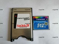 CompactFlash transcend 512MB CF with Compact Flash Card adapter PC PCMCIA Card
