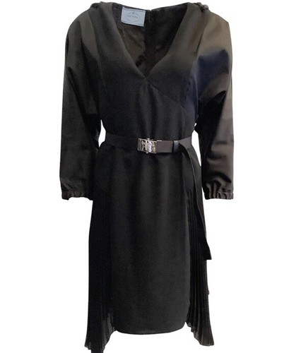 Prada black neylon crepe - black, neylon&crepe