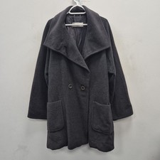 Maxmara Oversized Double Breasted Wool Cashmere Blend Coat Jacket Size Uk 14