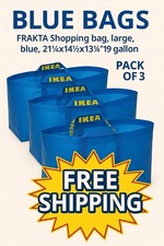 IKEA 172.283.40 Reusable Shopping Bag 19 Gallon - Blue (3 Pack)