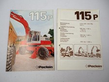 2x Brochure Poclain 115P