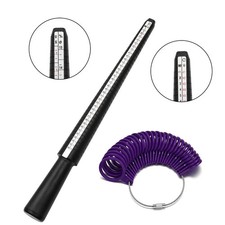 Ring Measurement Tools Sizing Gauges Belt Mandrel Stick Sizer Set Kit UK