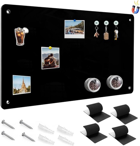 Magnetic board for wall black - magnetic,