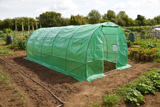 6m x 3m heavy duty polytunnel greenhouse steel frame grow tunnel allotment