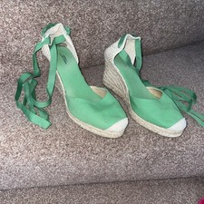 Urban Outfitter Size 40 Green Espadrille Wedge Sandals