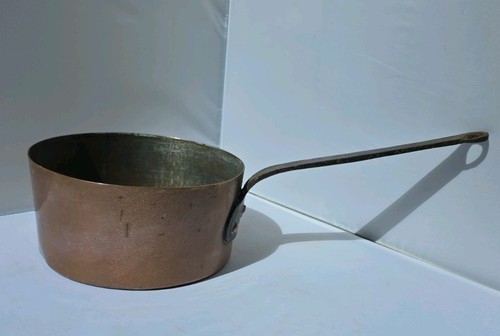 Vintage french copper pan 18cm - french,