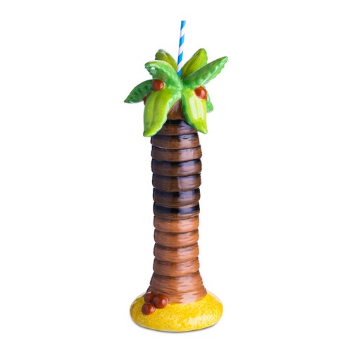 Ceramic palm tree tiki - ceramic,