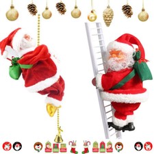 1pc Electric Christmas Santa Claus Musical Toy Climbing Rope Ladder For Xmas