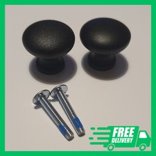 194969 x 2 IKEA BRYGGJA Drawer Knobs with screws - Black