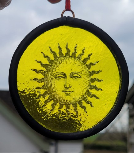 Stained glass sun suncatcher - glass,