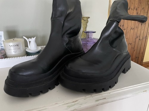 Zara faux leather black - zara,