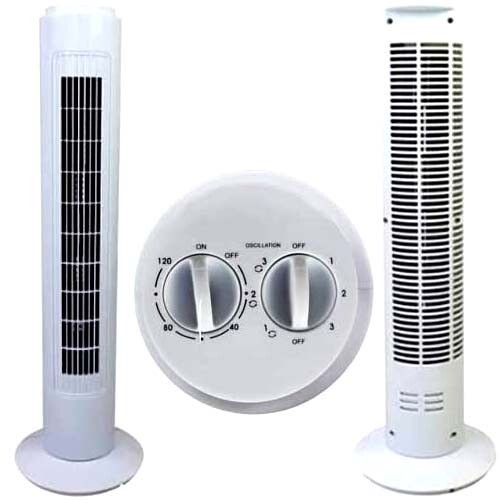 Black white tower fan 30 - white,