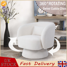 Swivel Round Cuddle Chair Sofa Fabric Bedroom Wingback Armchair Tub Barrel Seat