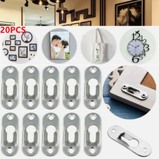 20PCS Metal Keyhole Picture Frame Hangers Two Hole Hanging Bracket Plate