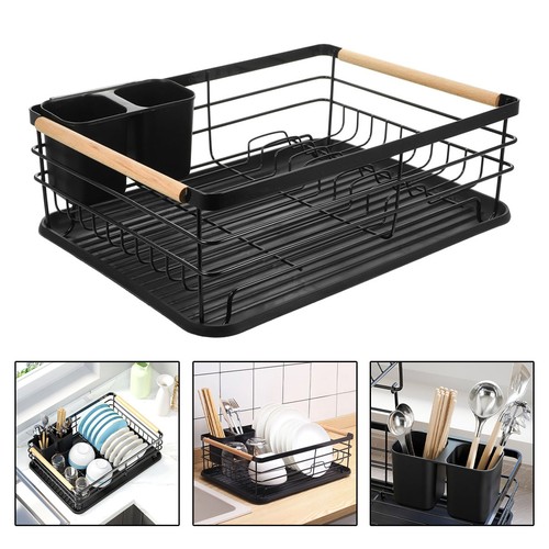 Black large dish drainer rack - large,