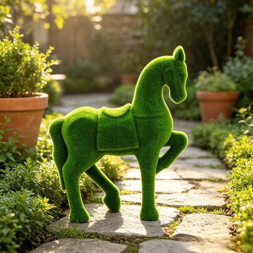 Garden horse resin - resin, ornament