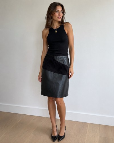 Black real soft leather - soft, and