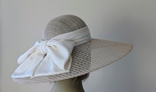 Natural & ivory cream sinamay