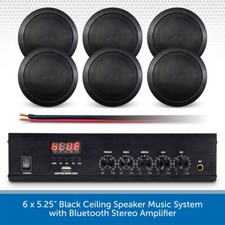 6 x Ceiling Speaker Stereo