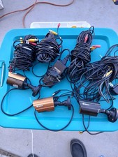 Lot of 3 Swann Pro-500 Series  Security System Cameras and connections Bundle 