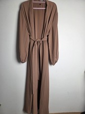 Brown Kimono Open Abaya Length