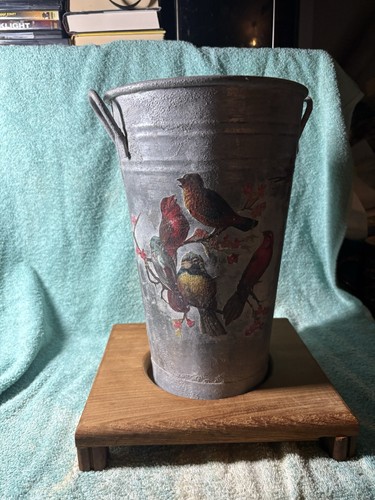 Galvanized bucket with stand - galvanized,